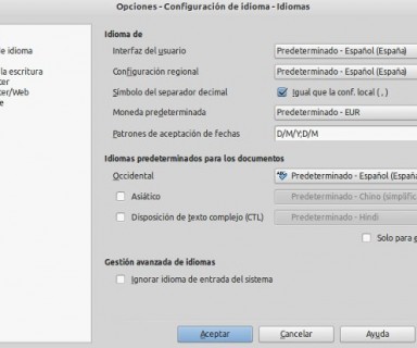 Como poner en español el corrector ortografico de Libreoffice en Ubuntu