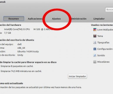 Como modificar la apariencia de Ubuntu con Ubuntu Tweak