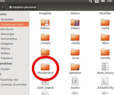 Como hacer y restaurar una copia de la configuracion de Thunderbird en Ubuntu