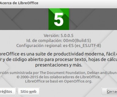Como instalar Libreoffice 5 mediante PPA en Ubuntu